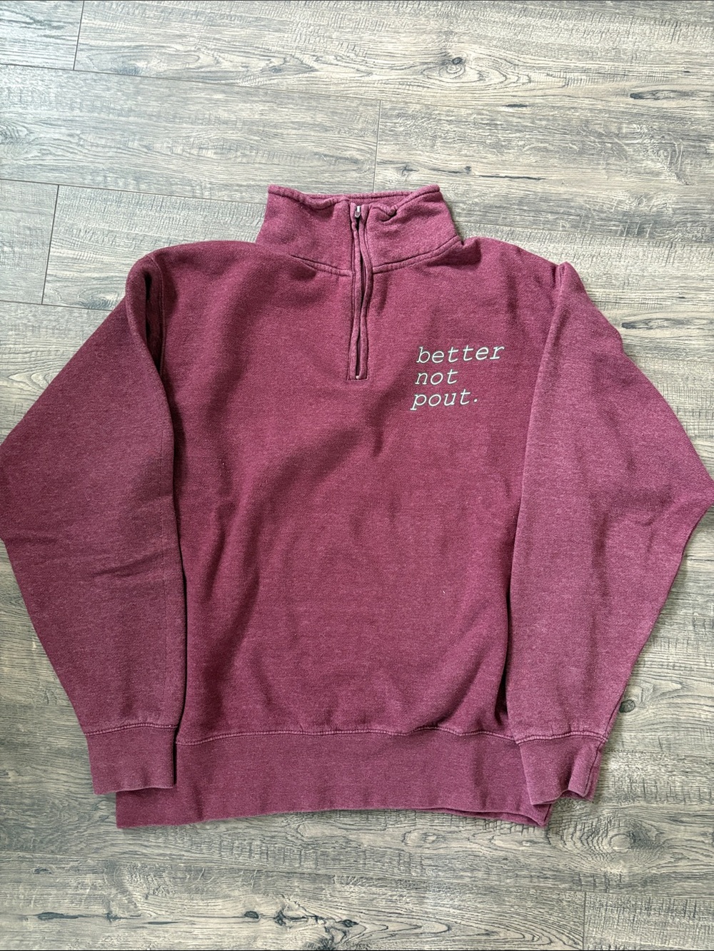 Women’s Quarter-Zip Pullover Sweatshirt - Burgundy